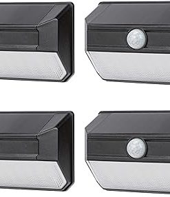 Home Zone Solar LED Security Wall Pack Light 4-Pack 800LM 120° Detection