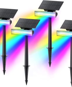 Consciot Solar Outdoor Lights 54 LEDs IP67 Waterproof 4 Pack
