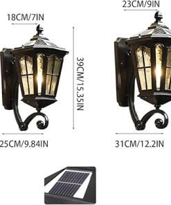 Solar Wall Lamp with Light Sensor Waterproof for Outdoor Use 2