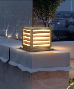 Copper LED Solar Fence Post Lights for Garden Patio Landscape
