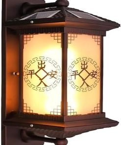 Outdoor Solar Wall Lights LED Sconces Waterproof Garden Fixtures