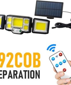 Solar Powered Motion Sensor Outdoor Wall Lights with 192 LEDs 2