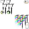 Solar Flood Lights 13.5W Auto On Off Waterproof 6000K 1280 Lumens 3
