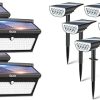 Baxia Technology 100 LED Solar Motion Sensor Lights 4 Pack Cold White