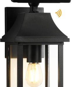 VORZU Solar Dusk to Dawn Motion Sensor Outdoor Wall Light Fixture