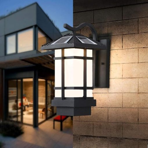 Bright Solar IP55 Waterproof Outdoor LED Wall Lamps for Gardens - Image 2
