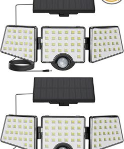 Solar Motion Activated Security Lights with Adjustable Heads 270°