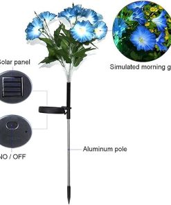 Outdoor Solar Flower LED Lights 2pcs for Garden Path Decor 2