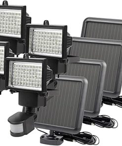 60 Integrated LED Black Outdoor Solar Motion Security Flood Light Pack