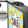 Bright Solar Sign Lights with 60 LEDs Waterproof for Yard and Business