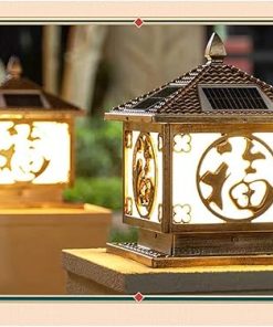 Solar LED Pillar Light Outdoor Lantern for Courtyard and Lawn Use 2
