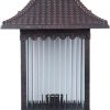Stainless Steel Solar Column Pillar Lamp Outdoor LED Post Cap Light 3