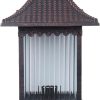 Vintage Outdoor LED Solar Wall Lamp Waterproof 45cm Metal Lantern 4