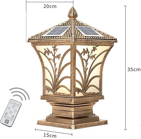 Outdoor Solar Column Headlights Waterproof Garden Wall Lights 2 Outdoor Solar Column Headlights Waterproof Garden Wall Lights - Image 2