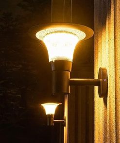 Waterproof Outdoor Wall Sconce Solar Acrylic Lamp for Garden Lighting 2