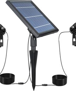 Solar-Powered Cast Aluminum LED Spotlight for Outdoor Garden Use