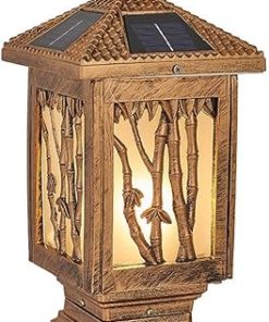 Outdoor Solar Panel Pillar Lights for Garden Decoration IP65 Waterproof