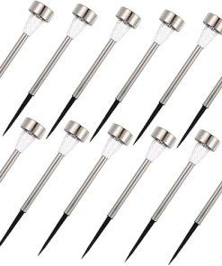 12Pcs Solar Powered Landscape Lights for Pathway Garden Decor