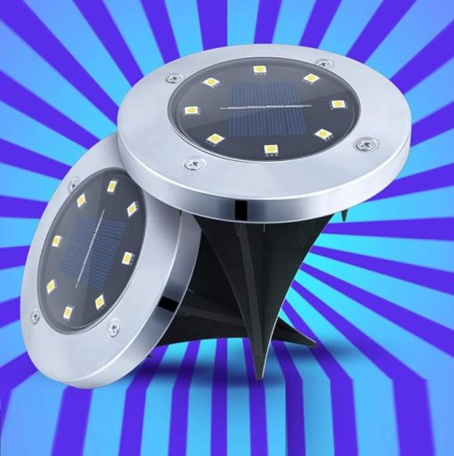 Solar Powered Outdoor Ground Lights IP65 for Yard Driveway Lawn 4 Pack - Image 2