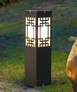 Solar Square Pathway Light Outdoor Waterproof Stainless Steel Garden Lamp