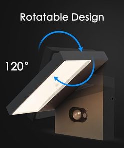 Lustrlach Solar Wall Lights Outdoor Motion Sensor Dusk to Dawn LED 2