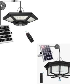 Solar Shed Light 360 Degree Motion Sensor Remote Control Waterproof
