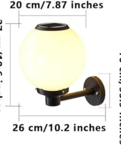 Modern Round Solar LED Wall Light with Smart Control for Outdoor Use 2