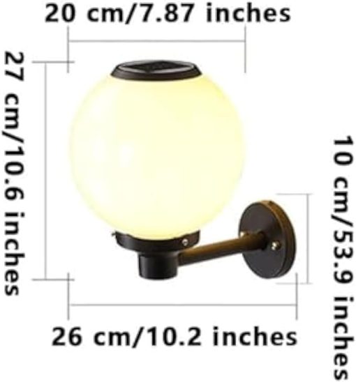 Modern Round Solar LED Wall Light with Smart Control for Outdoor Use - Image 2