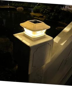 Elegant Solar Energy Pillar Lamp for Outdoor Garden Lights Waterproof 2