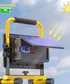 Spotlights Work Lights 200W Solar LED Work Light Rechargeable | IP 65 Waterproof Outdoor Spotlight with 4 Light Modes for Garden Garage Lighting 2