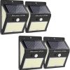 Retro Outdoor Solar Wall Lamp for Garden Villa LED Post Lighting 4