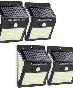 EMFYL 4pcs LED Solar Motion Sensor Lights for Garden Decoration
