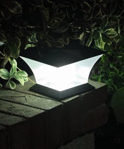 Solar Panels Outdoor Post Light Deck Cap Modern Street Lighting 2