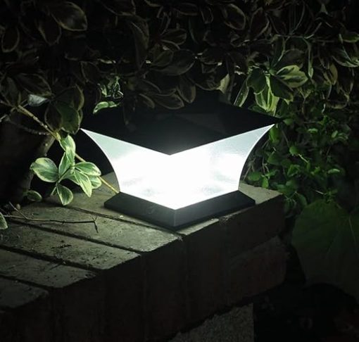 Solar Panels Outdoor Post Light Deck Cap Modern Street Lighting - Image 2