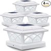 SIEDiNLAR Solar Post Cap Lights 2 Color Modes 8 LEDs for Fences