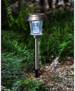 Silver Solar Powered LED Pathway Lights Pack of 12 by Living Accents 2