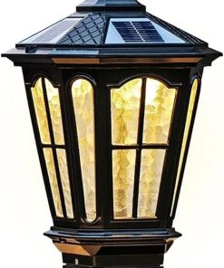 Frosted Glass Solar Post Cap Light for Outdoor Garden and Deck