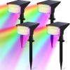 BAXIA TECHNOLOGY Solar Spot Lights Outdoor Cold and Warm White Packs 4