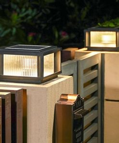 Solar Garden Lights Waterproof Warm White Column Lamp for Pathway 2