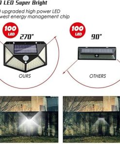 100 Watt Solar LED Wall Light with Motion Sensor for Garden Use 2