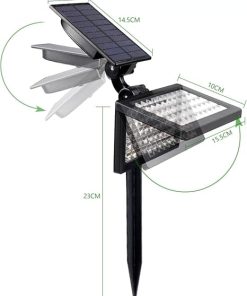Solar Safety Light 50 LEDs Adjustable Waterproof Garden Lamp 2