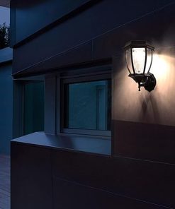 Black Modern Solar Wall Light Waterproof Outdoor Metal Super Bright 2