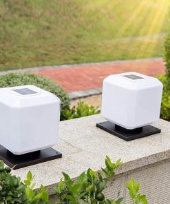 Vintage Square Waterproof Solar Wall Light for Outdoor Garden Use 2