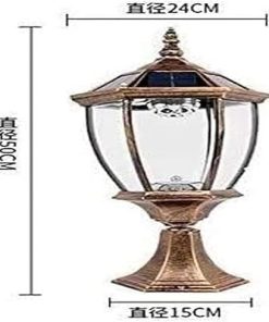 Outdoor Solar LED Wall Lamp Post Light Waterproof Column Lighting 2