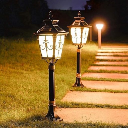 IP65 Solar Park Community Path Lantern LED Retro Outdoor Lighting - Image 2