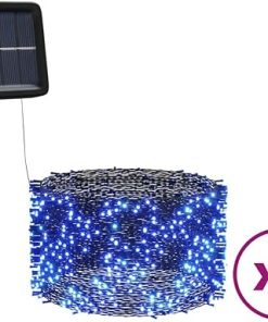 Solar Fairy String Lights 5pcs 200 LEDs Blue Indoor Outdoor 8 Modes 2