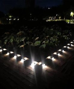 Outdoor Solar Deck Lighting Wall Lights 4 Pack for Steps and Pathways 2