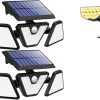 LED Solar Column Headlight Outdoor Lantern Die-cast Aluminum Lamp 4