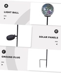 DOITOOL 2pcs LED Landscape Lights Waterproof Solar Garden Lamps 2