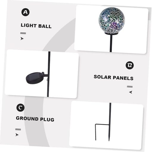 DOITOOL 2pcs LED Landscape Lights Waterproof Solar Garden Lamps - Image 2